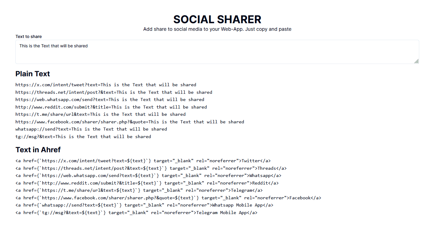 Social Sharer